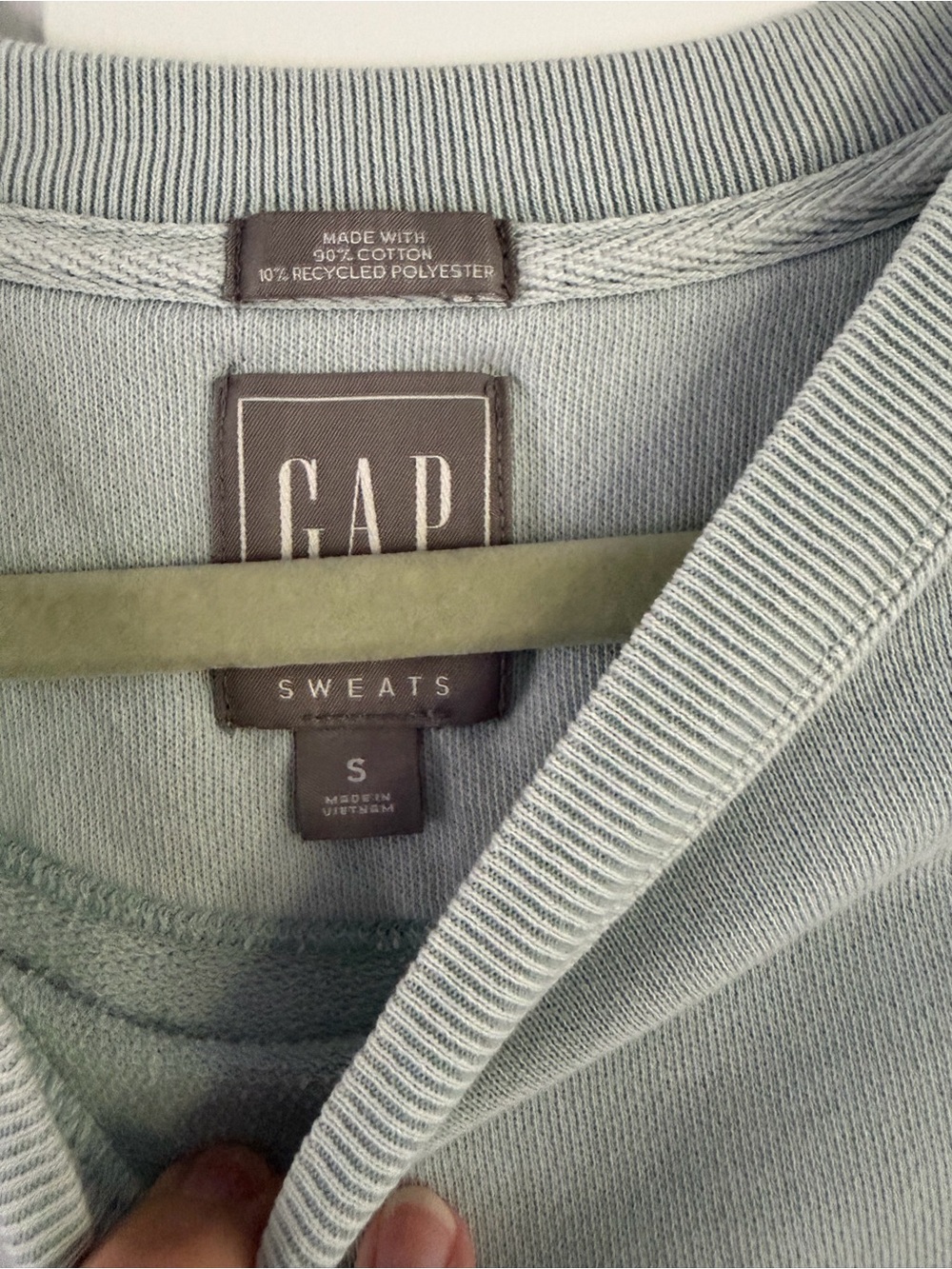 GAP Short-Sleeve Crewneck Sweatshirt - Light Green - Picture 2 of 4